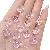 12mm Glass Beads Rose Loose Handmade Diy Bracelet Phone Charm - Light purple-12mm hole diameter about 1mm 30 pcs/pack