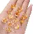 12mm Glass Beads Rose Loose Handmade Diy Bracelet Phone Charm - Orange-12mm, hole diameter about 1mm, 10 pcs/pack