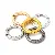 Alloy Color Clip Open Spring Rings Round Keychain Bag Hook - One of each style - 28*19*3.7mm 5 pcs/pack