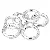 Alloy Color Clip Open Spring Rings Round Keychain Bag Hook - Silver-25*17*3.7mm 5 pcs/pack