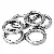 Alloy Color Clip Open Spring Rings Round Keychain Bag Hook - Gun black-28*19*3.7mm 5 pcs/pack