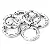 Alloy Color Clip Open Spring Rings Round Keychain Bag Hook - White K color-25*17*3.7mm 5 pieces/pack