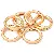 Alloy Color Clip Open Spring Rings Round Keychain Bag Hook - KC gold-25*17*3.7mm 5 pcs/pack