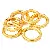 Alloy Color Clip Open Spring Rings Round Keychain Bag Hook - Gold-28*19*3.7mm 5 pcs/pack