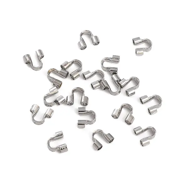 Electroplated platinum-4.5x4.5mm wire diameter 1.2mm 10 pcs/pack,chaincharmsupply.com