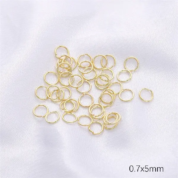5mm single ring 14K gold 50 pieces/pack,chaincharmsupply.com