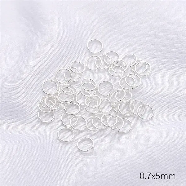 5mm single circle silver 50 pcs/pack,chaincharmsupply.com