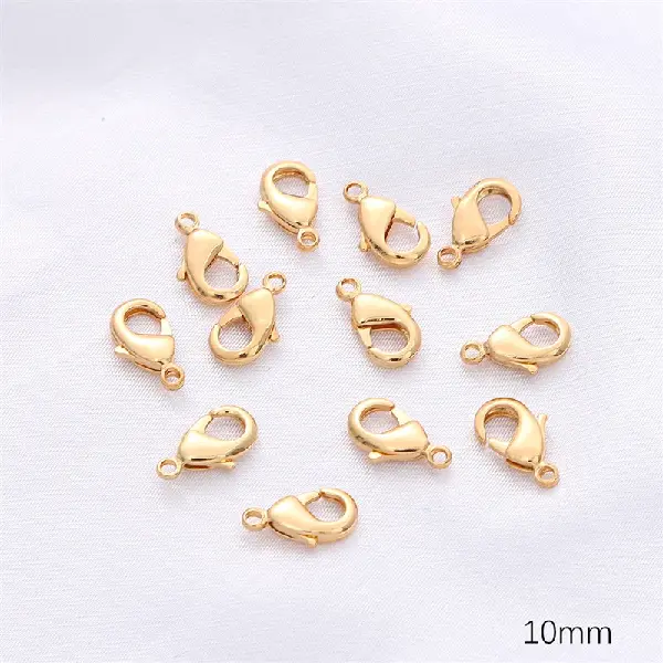 Small lobster clasp 18K gold 1 piece,chaincharmsupply.com