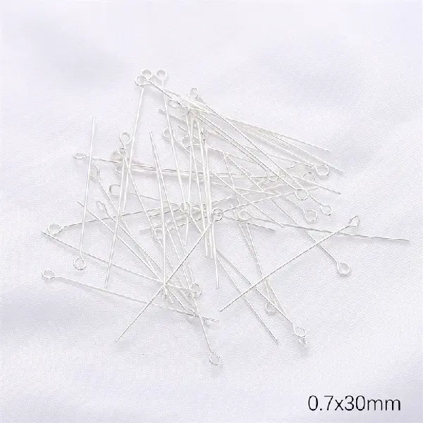 9-shaped needle, silver, 50 pcs,chaincharmsupply.com