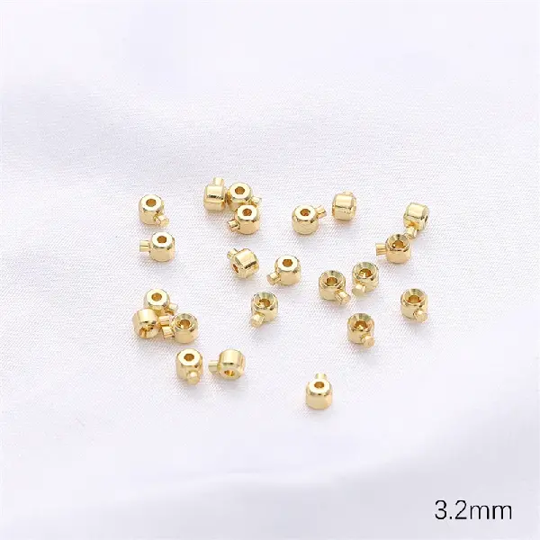 Fishing wire buckle 14K gold 1 piece,chaincharmsupply.com