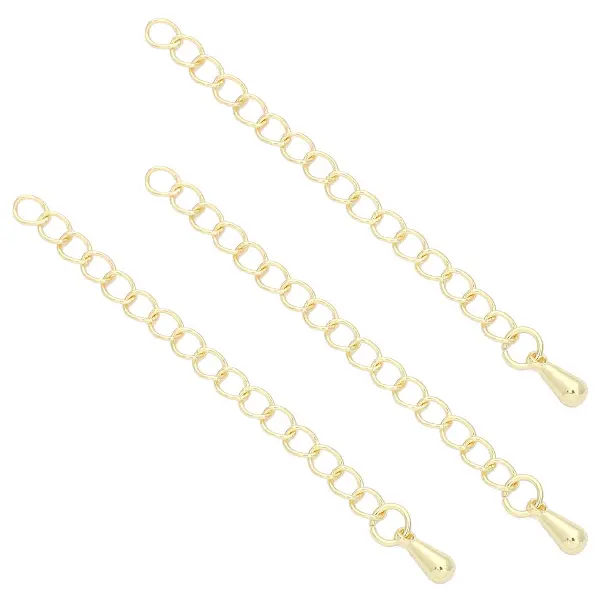 1 14K gold extension chain tail chain, total length 60mm,chaincharmsupply.com