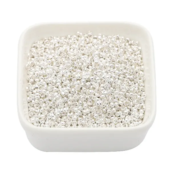 Silver 2mm positioning beads 100 pcs,chaincharmsupply.com