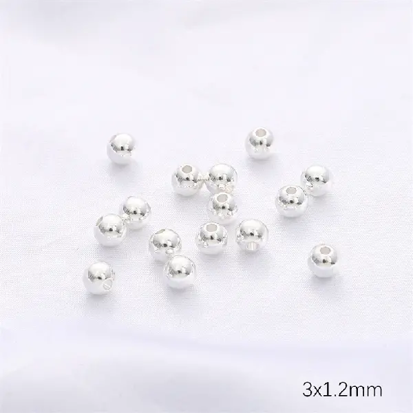 Thick silver spacer beads 3mm hole diameter 1.2mm 100 pcs/pack,chaincharmsupply.com