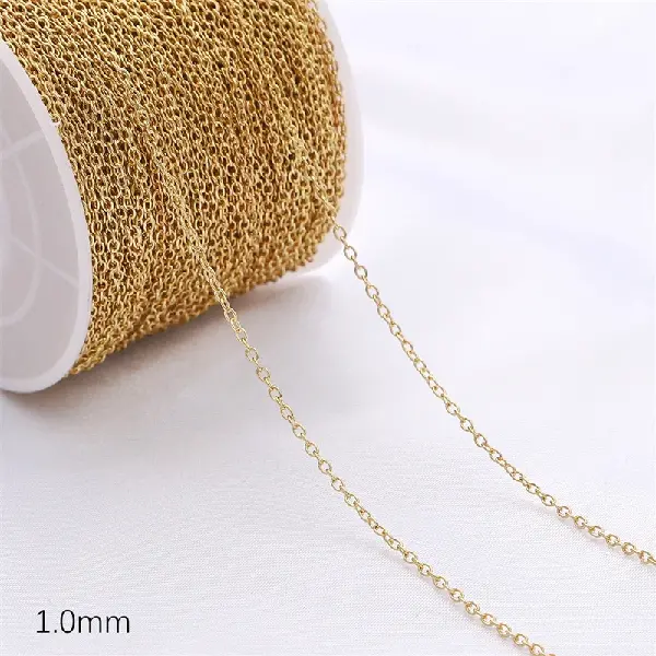 Round O-shaped chain 14K gold-filled 1.0mm 1 meter/pack,chaincharmsupply.com