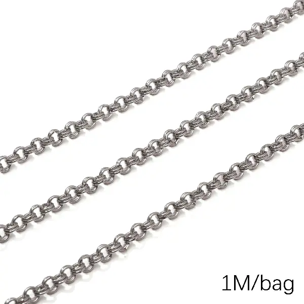 Stainless steel chain 08 double circle chain 5mm wire diameter about 0.8mm chain width about 5mm single circle diameter 5mm-1 meter/pack,chaincharmsupply.com