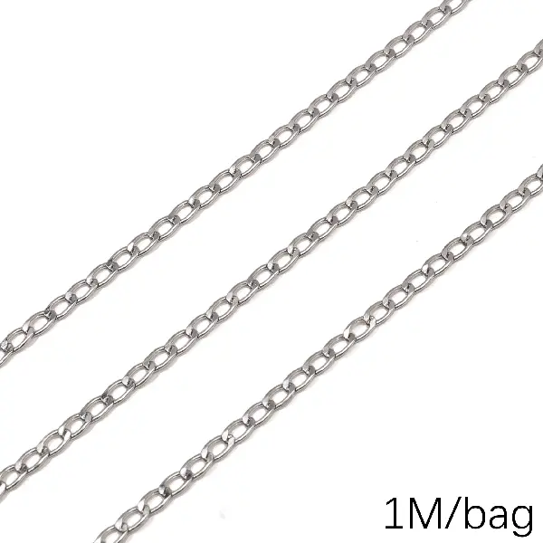Stainless steel chain 06NK welding joint wire diameter about 0.6mm chain width about 2.5mm chain body 2.5x4.5mm steel color 1 meter/pack-0.5 meter/pack,chaincharmsupply.com