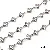 Stainless Steel Chain Heart-shaped Sunflower Starry Handmade Diy Necklace Bracelet - Stainless steel chain Hollow four-leaf clover Wire diameter about 0.3mm Chain width about 11.5mm Double hanging four-leaf clover 11.5x17.8mm Steel color-1 meter/pack