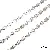 Stainless Steel Chain Heart-shaped Sunflower Starry Handmade Diy Necklace Bracelet - Stainless steel chain 6.0 copper wire, wire diameter about 1.0mm, chain width about 6mm, hangtag 6x12mm, steel color, 1 meter/pack (cut off the edges - 1 meter/pack