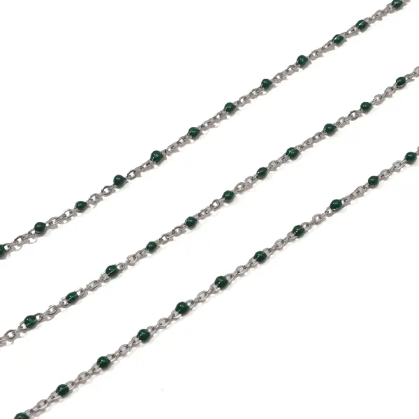 Stainless steel chain 035 oil drop flat cross wire diameter about 0.35mm chain width about 1.5mm 5.5mm oil drop 1.5mm 5:-1 meter/pack,chaincharmsupply.com