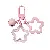 Colorful Alloy Hollow Five-pointed Star Bell Keychain Handmade Diy Card - Pink 1 piece/pack - total length about 6.5cm