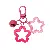 Colorful Alloy Hollow Five-pointed Star Bell Keychain Handmade Diy Card - Rose red 1 piece/pack - total length about 6.5cm