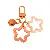 Colorful Alloy Hollow Five-pointed Star Bell Keychain Handmade Diy Card - Orange 1 piece/pack - total length about 6.5cm