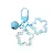 Colorful Alloy Hollow Five-pointed Star Bell Keychain Handmade Diy Card - Blue 1 piece/pack - total length about 6.5cm