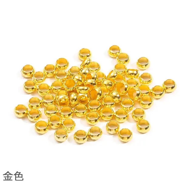 Gold-2mm, about 500 pieces/pack,chaincharmsupply.com