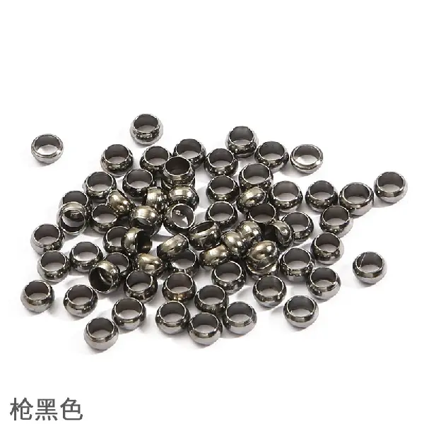 Gun black-2mm 100 pcs/pack,chaincharmsupply.com
