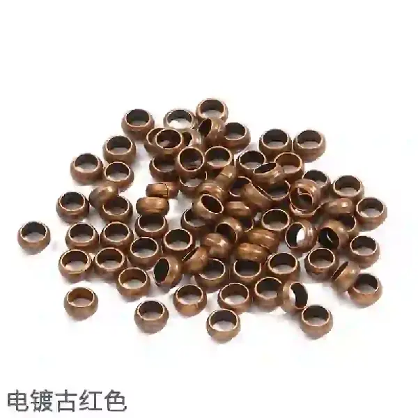 Electroplated antique red-3mm, about 300 pieces/pack,chaincharmsupply.com