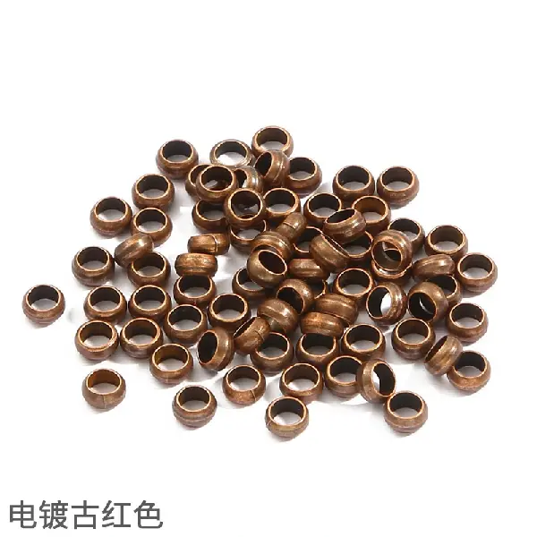 Electroplated antique red-2mm 100 pcs/pack,chaincharmsupply.com