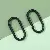 Round Runway Painted Color Carabiner Diy Jewelry Accessories Spring Buckle - Black 2pcs/pack-25x50mm