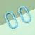 Round Runway Painted Color Carabiner Diy Jewelry Accessories Spring Buckle - Blue 2pcs/pack-25x50mm