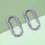 Round Runway Painted Color Carabiner Diy Jewelry Accessories Spring Buckle - Purple 2pcs/pack-25x50mm