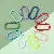 Round Runway Painted Color Carabiner Diy Jewelry Accessories Spring Buckle - Randomly mixed colors 5 pcs/pack-25x50mm