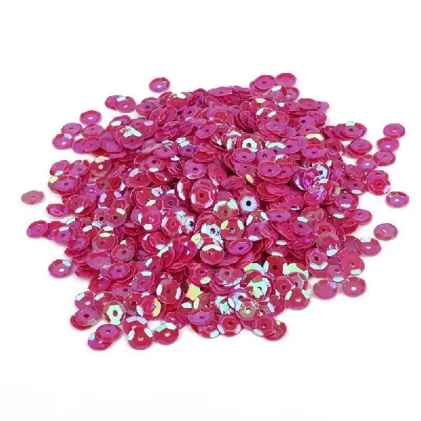 Color plated sequins rose red-6mm 20g/pack about 1200 pieces,chaincharmsupply.com