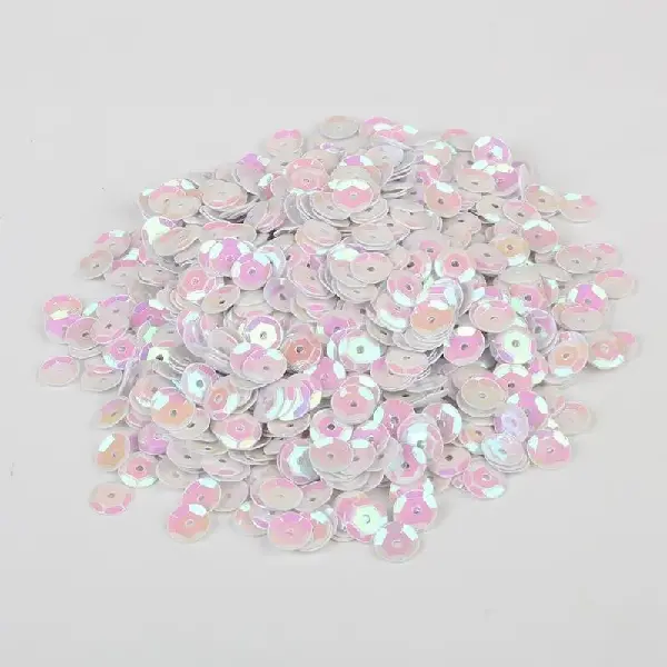 Color plated sequins solid white-500g/pack,chaincharmsupply.com