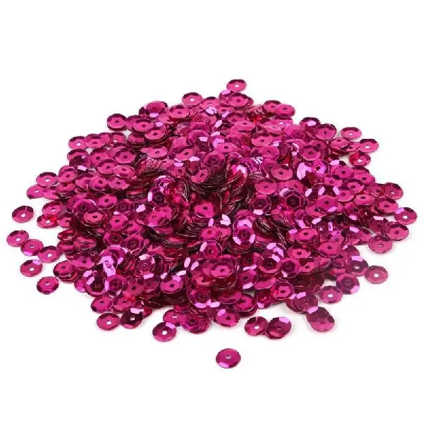 Silver background sequins rose red-6mm 20g/pack about 1200 pieces,chaincharmsupply.com