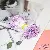 Chiffon Flower Stamens Handmade Diy Antique Hairpin Simulation Material Match - Light purple - length about 55mm, about 120-150 pieces/pack