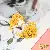 Chiffon Flower Stamens Handmade Diy Antique Hairpin Simulation Material Match - Orange - length about 55mm, about 120-150 pieces/pack