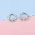 Spring Open Ring Key Wholesale Keychain Bag Charm Diy Creative - White K color 20mm 5 pcs/pack