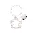 Colorful Hollow Transparent Five-pointed Star Bell Round Keychain Handmade Diy - White 1 piece/pack - total length about 6cm