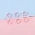 50 Pcs 80mm Macaron Metal Spray-painted Open Ring Connecting Single - Pink - diameter 8mm, wire diameter 1.2mm, 50 pcs/pack
