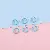 50 Pcs 80mm Macaron Metal Spray-painted Open Ring Connecting Single - Lake blue - diameter 8mm, wire diameter 1.2mm, 50 pcs/pack