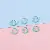 50 Pcs 80mm Macaron Metal Spray-painted Open Ring Connecting Single - Peacock blue-diameter 8mm, wire diameter 1.2mm, 50 pcs/pack