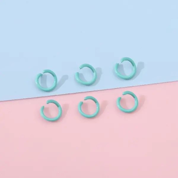 Peacock blue-diameter 8mm, wire diameter 1.2mm, 50 pcs/pack,chaincharmsupply.com
