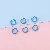 50 Pcs 80mm Macaron Metal Spray-painted Open Ring Connecting Single - Royal blue - diameter 8mm, wire diameter 1.2mm, 50 pcs/pack