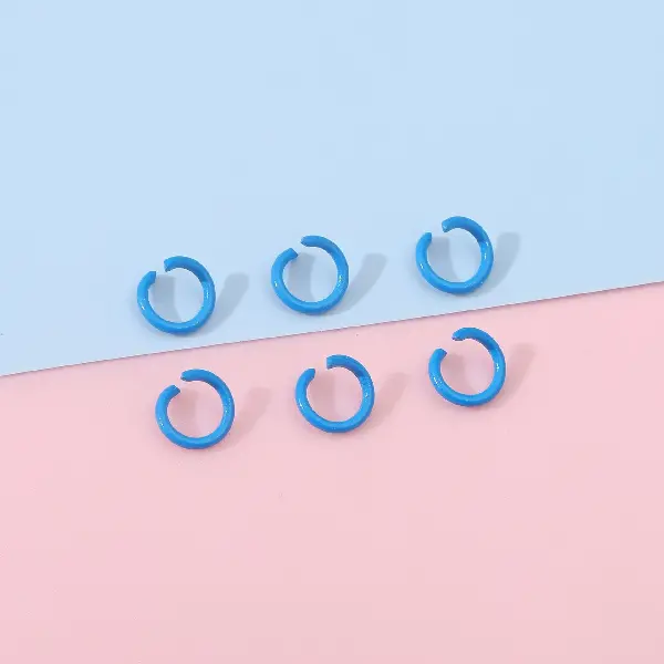 Royal blue - diameter 8mm, wire diameter 1.2mm, 50 pcs/pack,chaincharmsupply.com