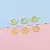 50 Pcs 80mm Macaron Metal Spray-painted Open Ring Connecting Single - Yellow - diameter 8mm, wire diameter 1.2mm, 50 pcs/pack
