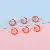50 Pcs 80mm Macaron Metal Spray-painted Open Ring Connecting Single - Orange-red - diameter 8mm, wire diameter 1.2mm, 50 pcs/pack